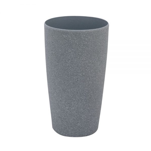 Polystone Planter Round Cylinder - dark grey